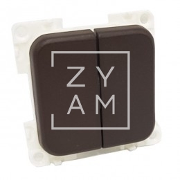 INTERRUPTOR DOBLE PLANO MARRON