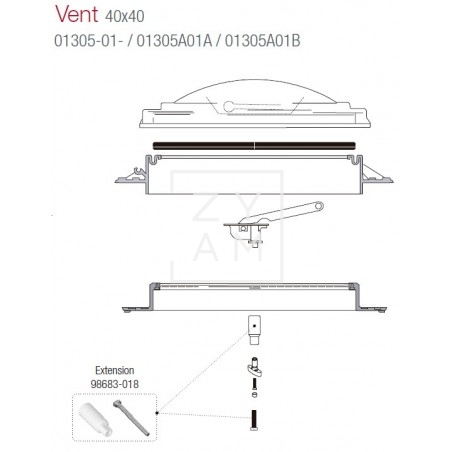 ALARGADOR MANIVELA FIAMMA VENT40 OLD