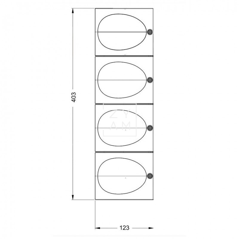 PILOTO VERTICAL MARCHA ATRAS BLANCO/ROJO JOKON