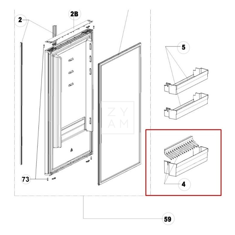 ESTANTE PUERTA BOTELLERO RCD/RMD