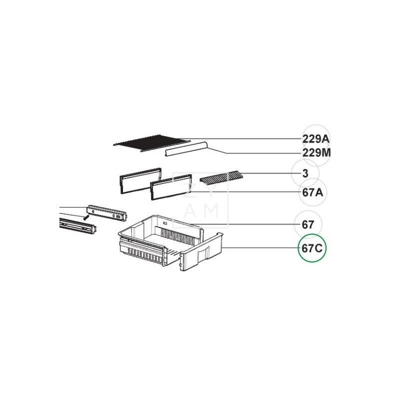 PUERTA CAJON VERDURAS RML943X