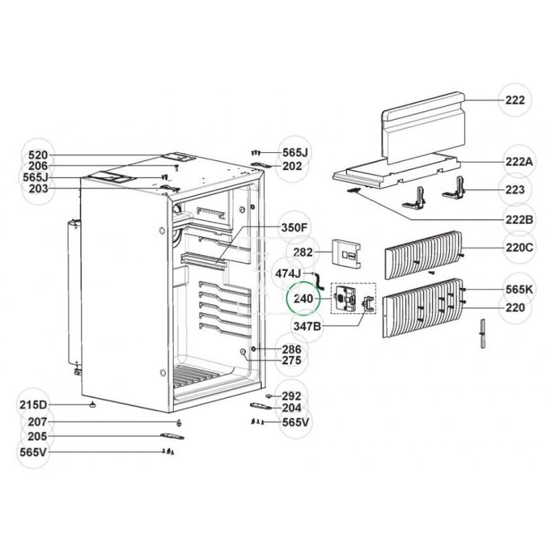 CIERRE+LED RMD RM/RML/RMS/RMF 8XXX IZQUIERDA