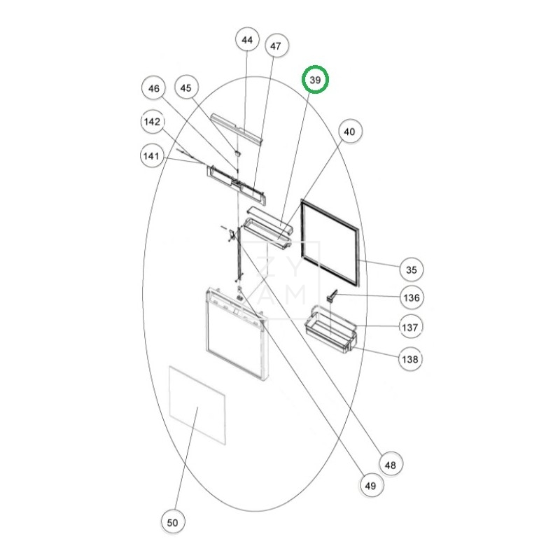 COBERTURA COMPARTIMENTO PUERTA CR 50