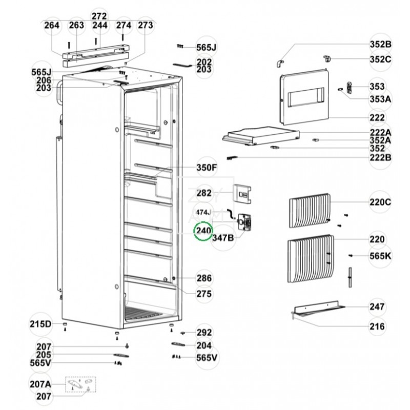 CIERRE & LED RM/RML/RMS SERIE 8 DER