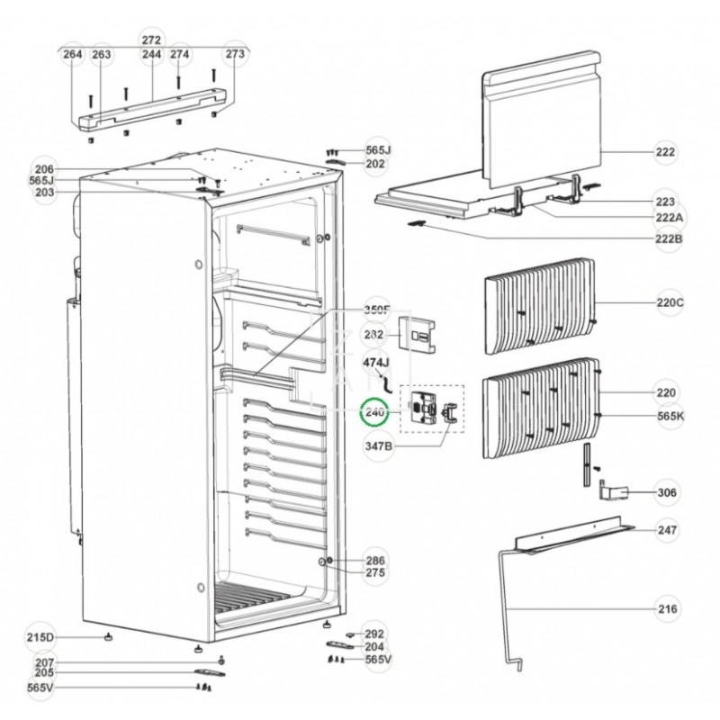 CIERRE & LED RM/RML/RMS SERIE 8 IZQ