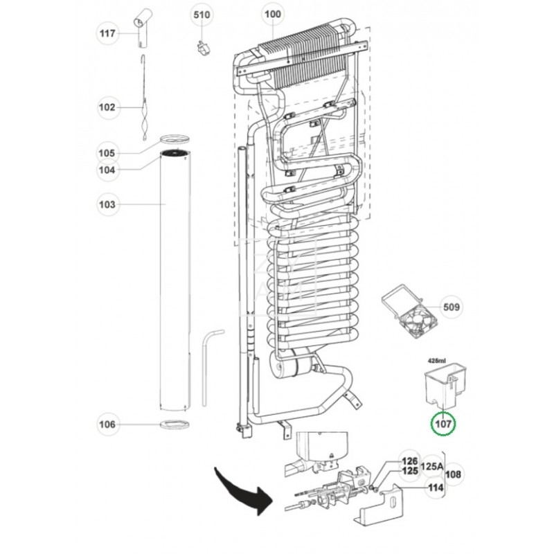 CUBETA COND. 425 ML. DOMETIC