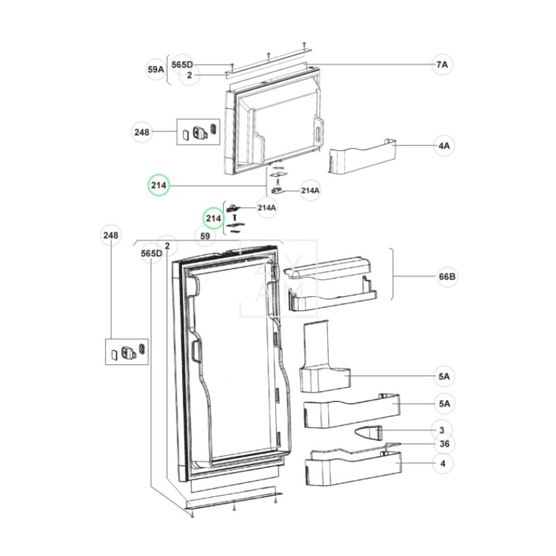 CIERRE PUERTA CURVA RM 765-x *805 