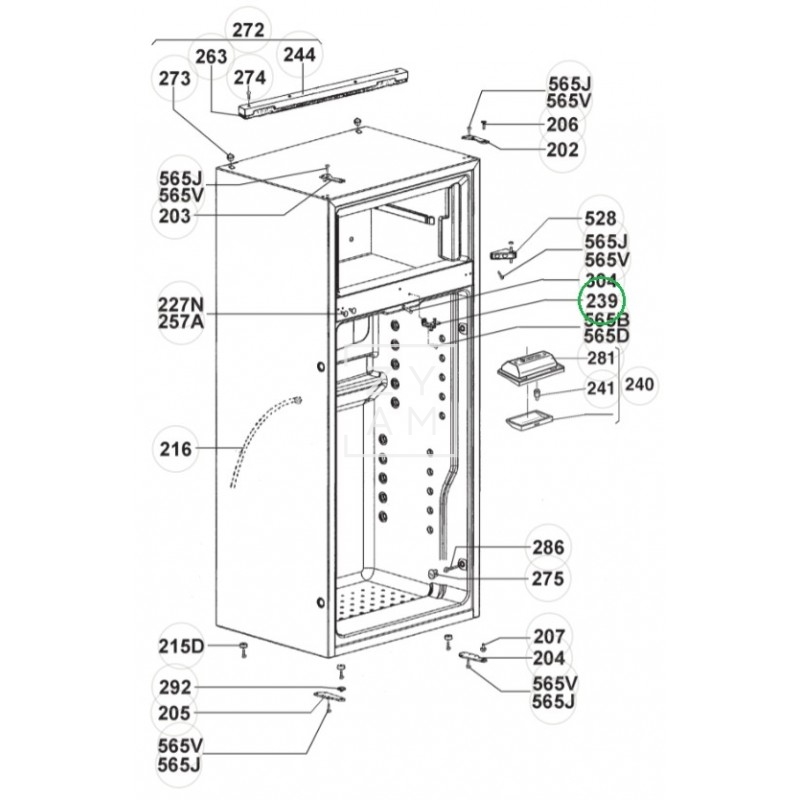 CIERRE PUERTA GALCE RM76XX *518