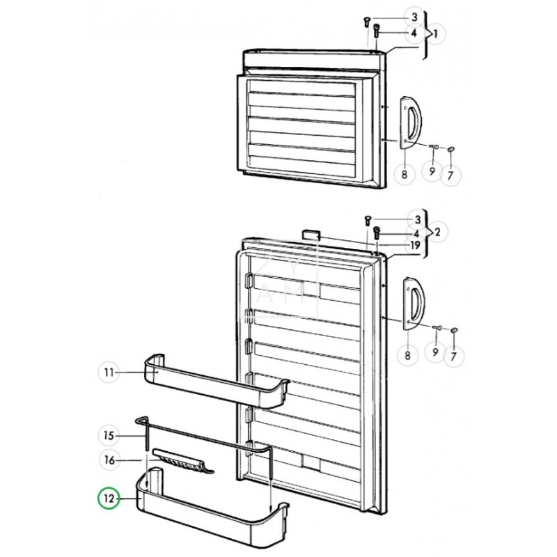 ESTANTE INFERIOR PUERTA RGE300-410/RM2251-4805