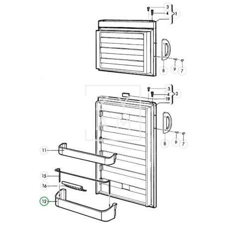 ESTANTE INFERIOR PUERTA RGE300-410/RM2251-4805