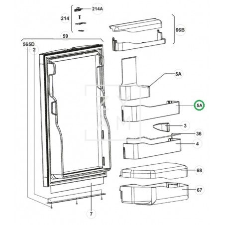 ESTANTE INTERMEDIO PUERTA RM 4240-7371