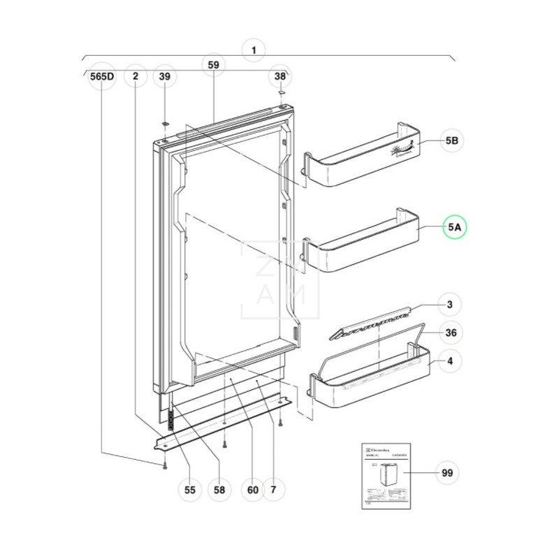 ESTANTE PUERTA BCO. RM 2202-7211