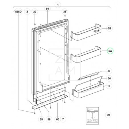 ESTANTE PUERTA BCO. RM 2202-7211