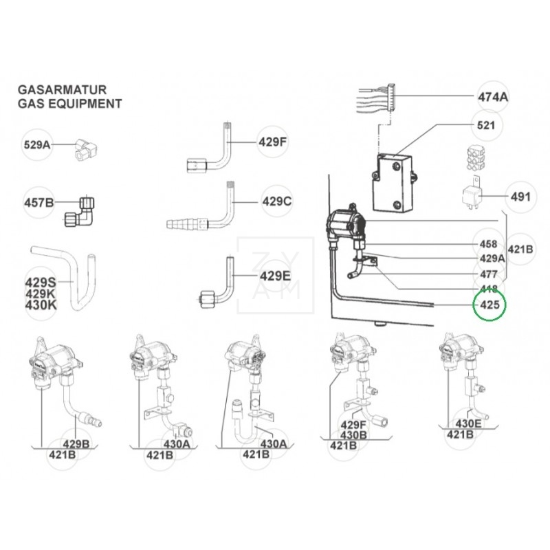 TUBO GAS RM 7291-8555