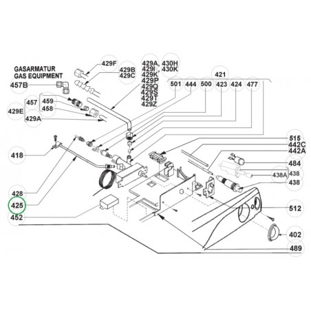 TUBO GAS 1512MM RM 6360-7360