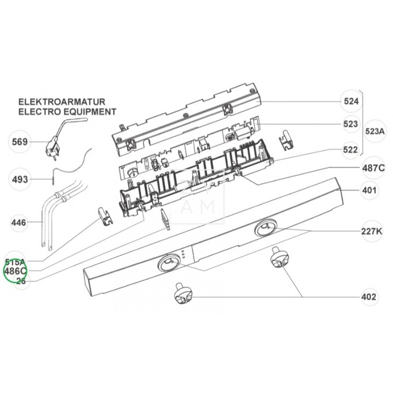 EJE CONMUTADOR SELECTOR GRIS RM 7211-7851