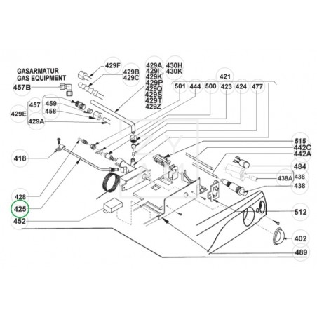 TUBO GAS 1396MM RM 6390-7390