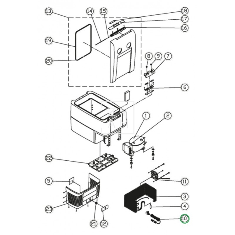 CABLE 12/24 V DC CF/X FR 25-65 WAECO-MOBICOOL