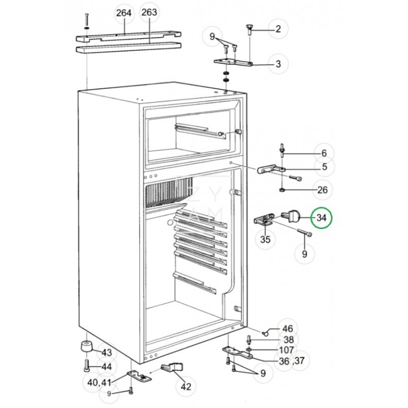 CIERRE PUERTA CENTRAL RM 4501-7705