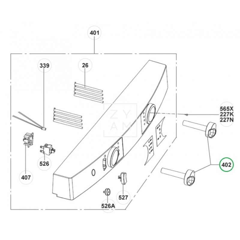 MANDO CONM./TERM. GRIS RM 7605-7855