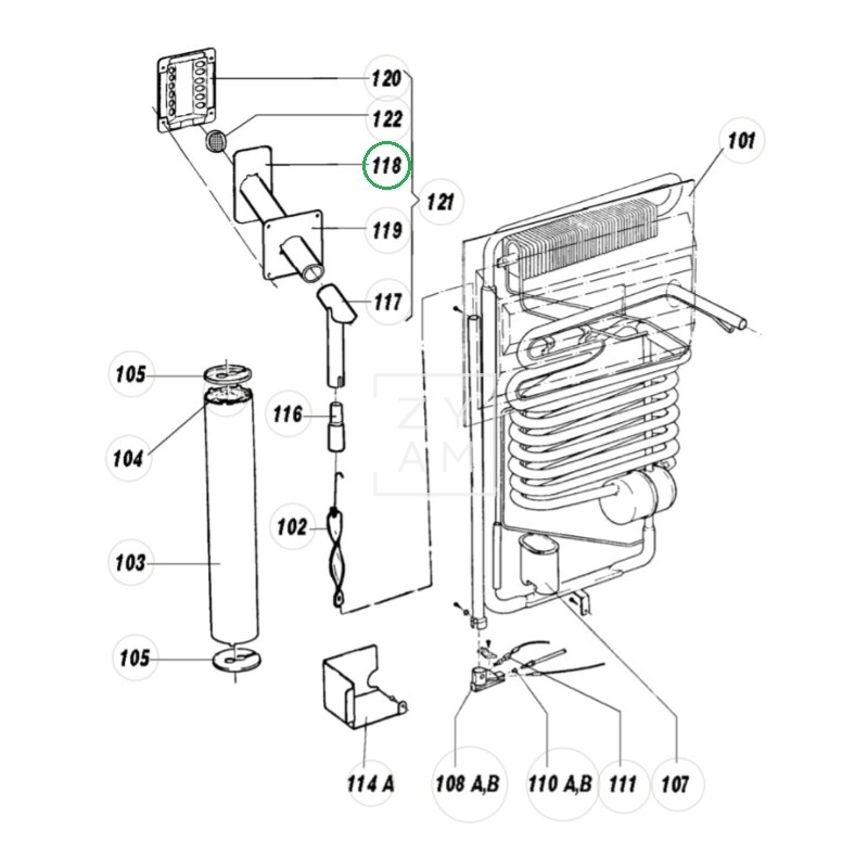 TUBO ALUMINIO CHIMENEA RM 2210-8556