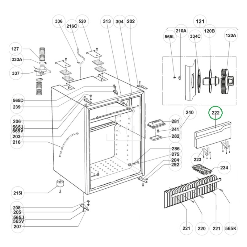 PUERTA CONGELADOR RM 6290-7555
