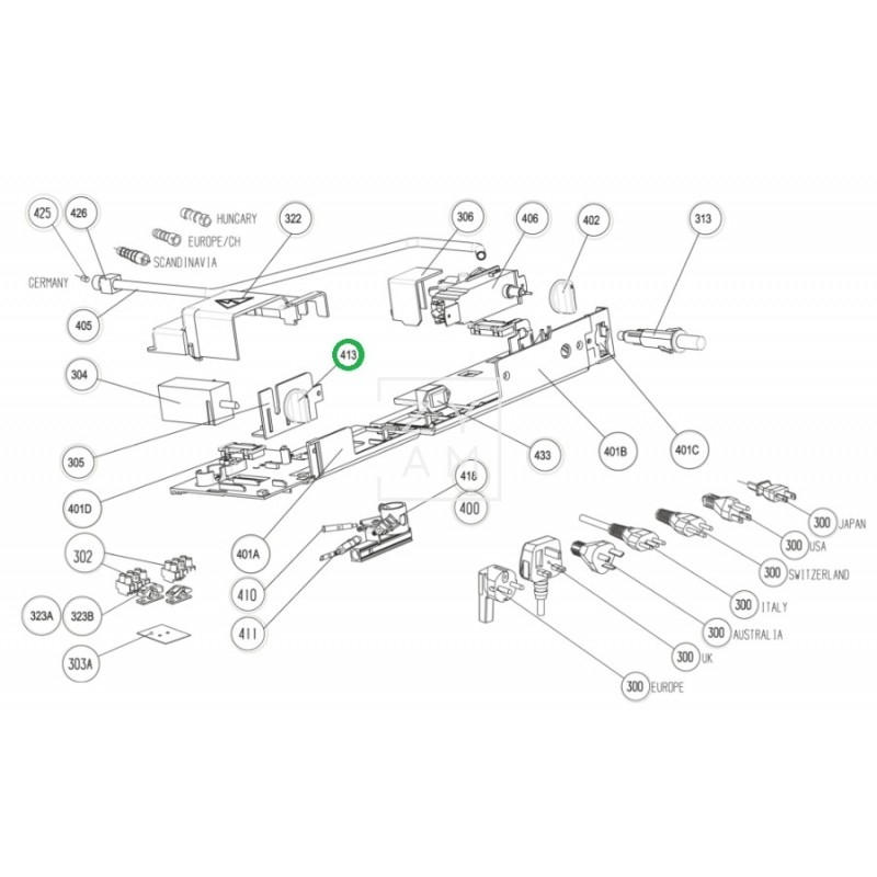 MANDO CONMURADOR NEGRO RF60