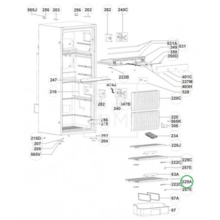 PARRILLA PLASTICA FONDO RMD/RMDT  8501-8555