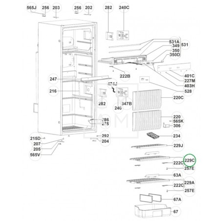 REPISA ALTA 433X175 RMD 8501-8555