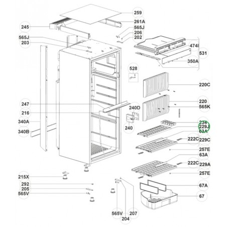 REPISA CONGELADOR 394X146 RMD 8501-8556