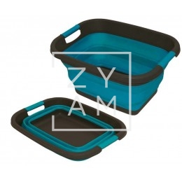 Cesto Silicona Plegable Azul