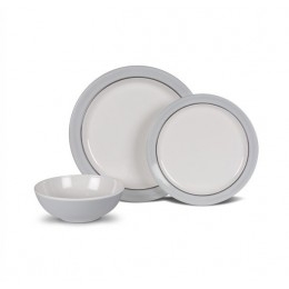 Conjunto 12 Pz Melamina Classic Grey