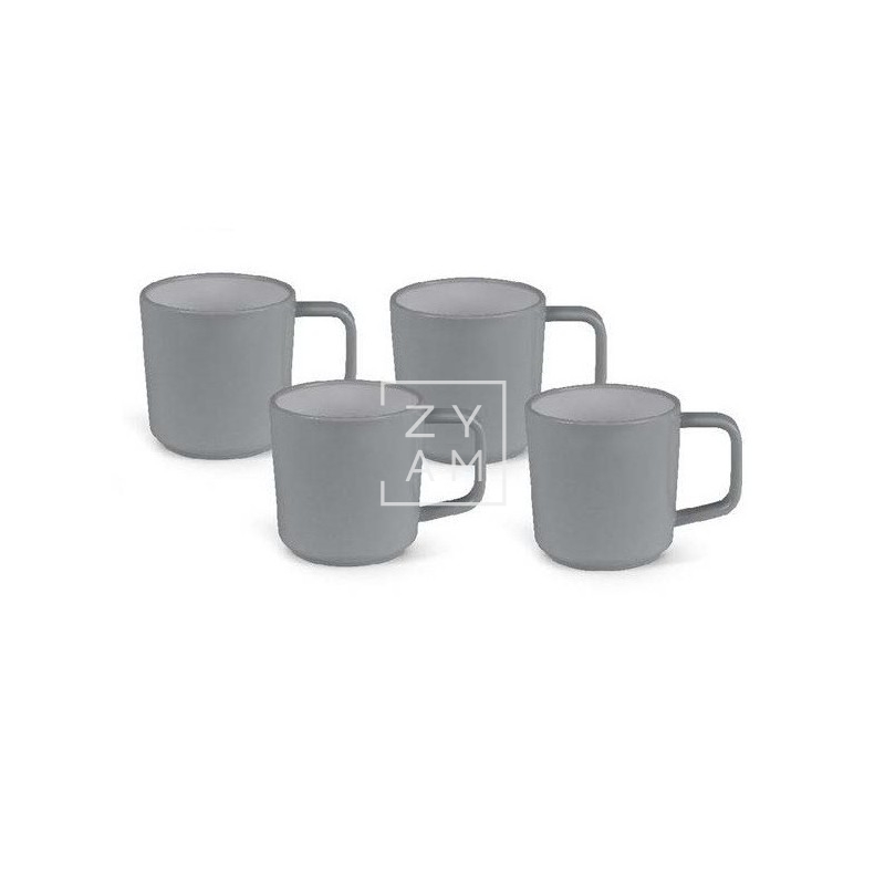 Pack 4 Tazas Kampa Gris Mist
