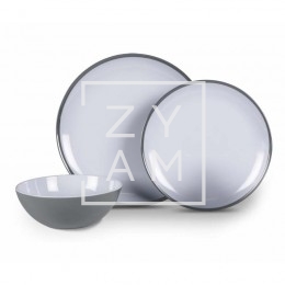 CONJUNTO 12PZ MELAMINA FOG GREY