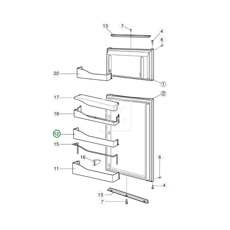 ESTANTE PUERTA MEDIO RGE/RM/T105GE