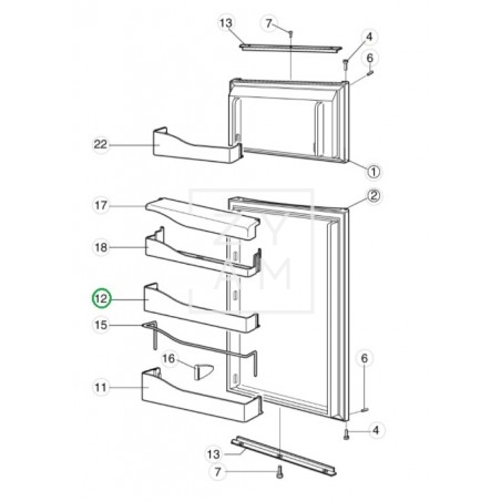 ESTANTE PUERTA MEDIO RGE/RM/T105GE