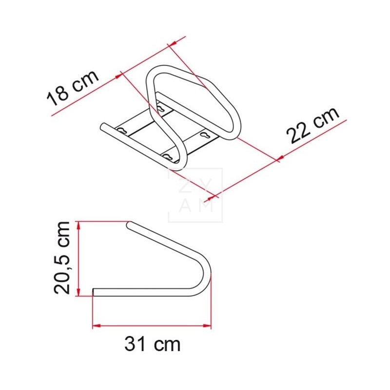 MOTO WHEEL CHOCK FRONT