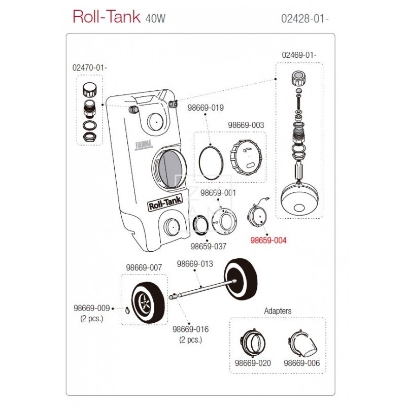 TAPON FIAMMA TANK 18-21-40L
