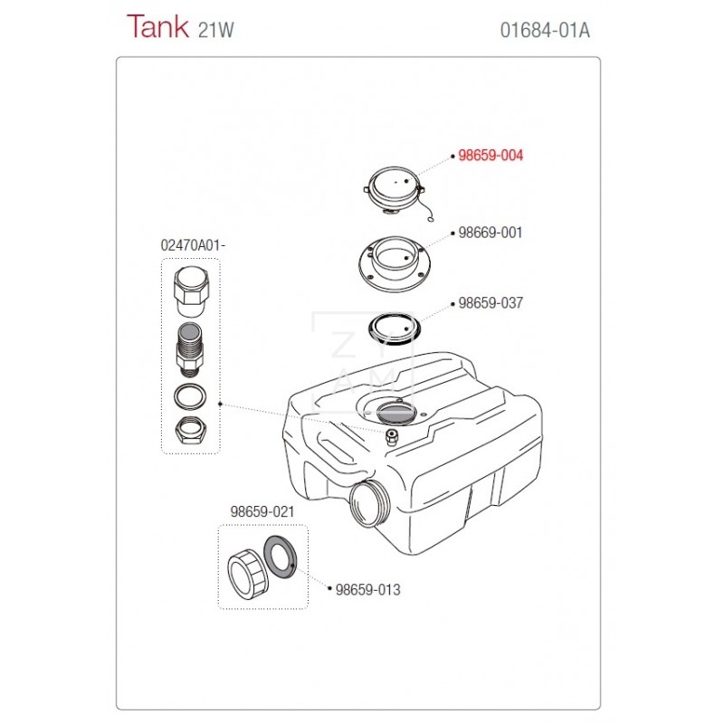 TAPON FIAMMA TANK 18-21-40L