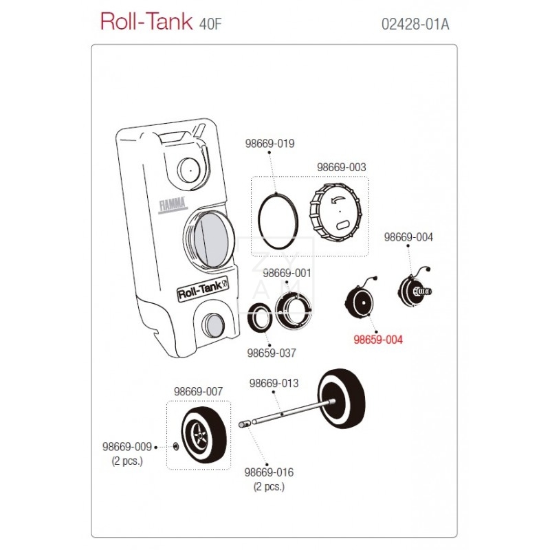 TAPON FIAMMA TANK 18-21-40L