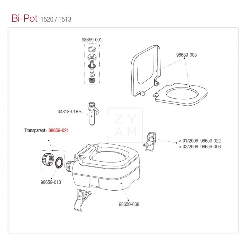 TAPON GRANDE BI-POT- ROW TANK 23 LT.
