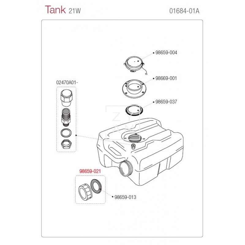 Tapón Grande Rojo Reforzado Fiamma 98659-022