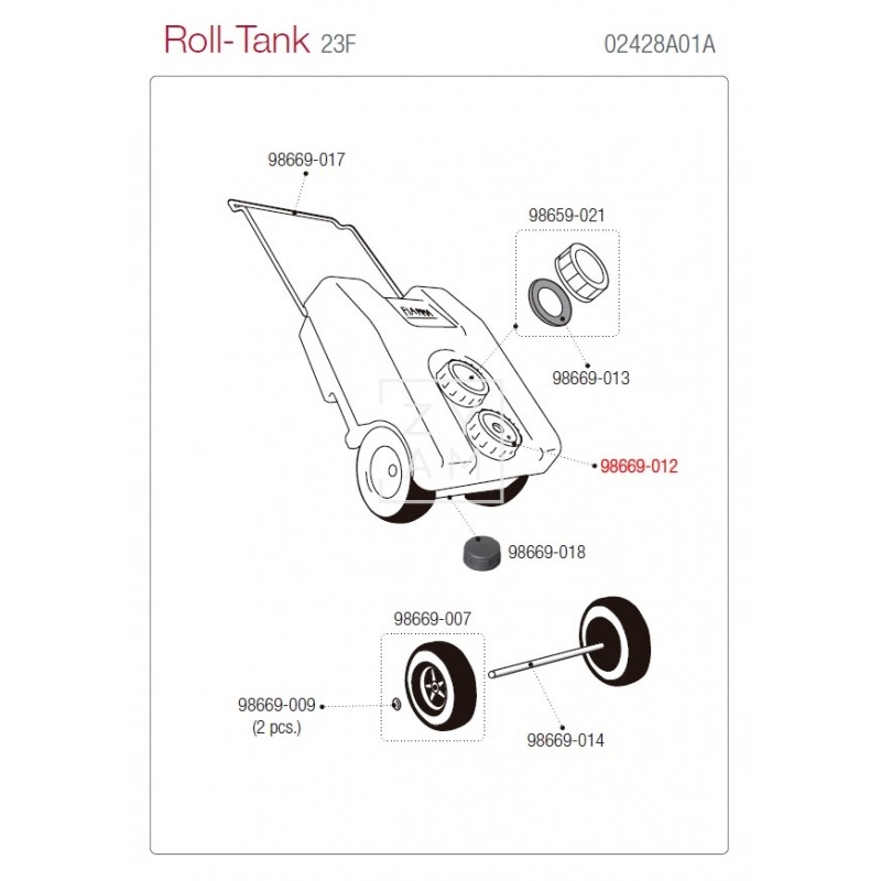 TAPON ROW TANK 23 LT. C/BOMBA