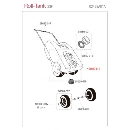 TAPON ROW TANK 23 LT. C/BOMBA