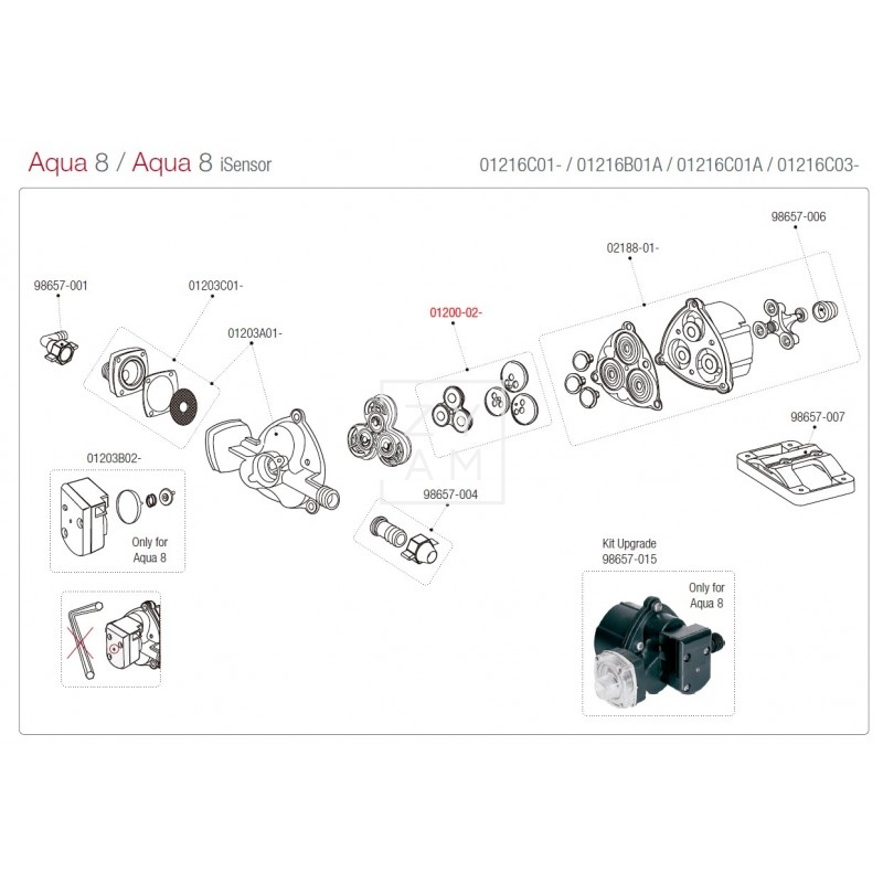 VALVULAS BOMBA AQUA 8