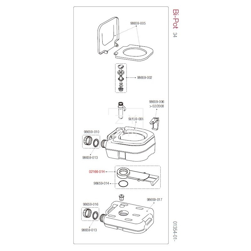 VALVULA DESCARGA BI-POT FIAMMA