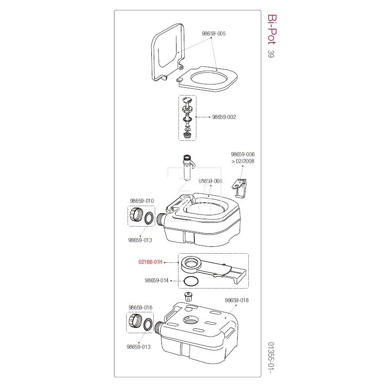 VALVULA DESCARGA BI-POT FIAMMA