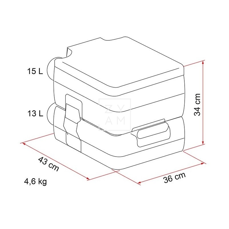 WC PORTATIL FIAMMA BI-POT 34 13L