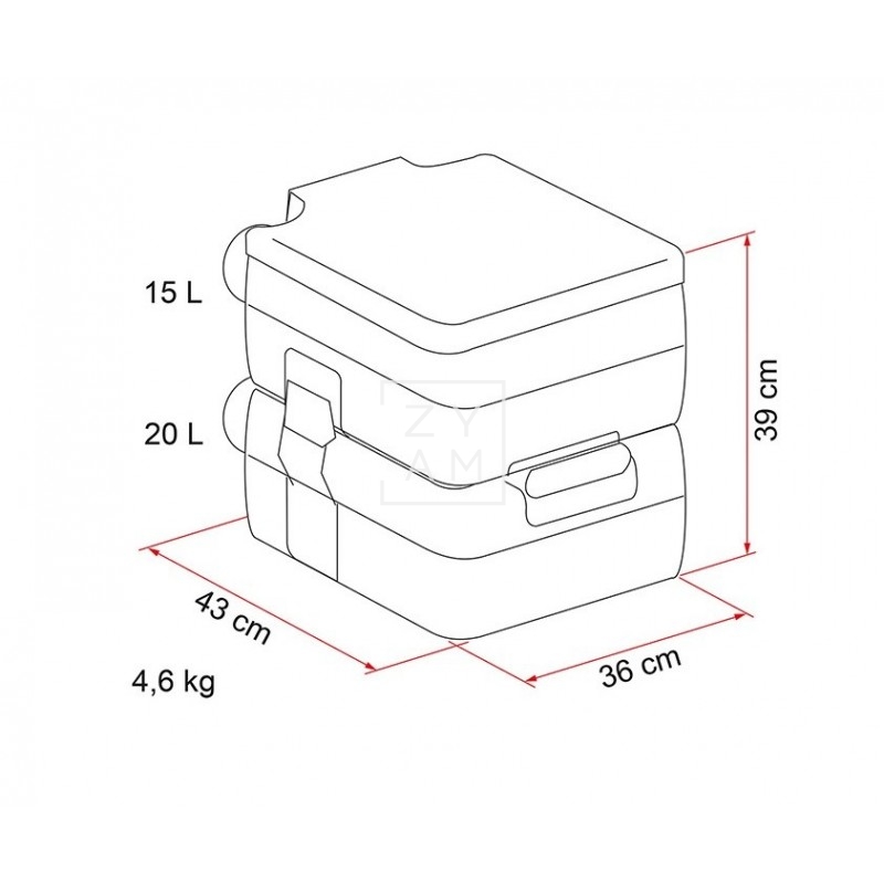 WC PORTATIL FIAMMA BI-POT 39 20L