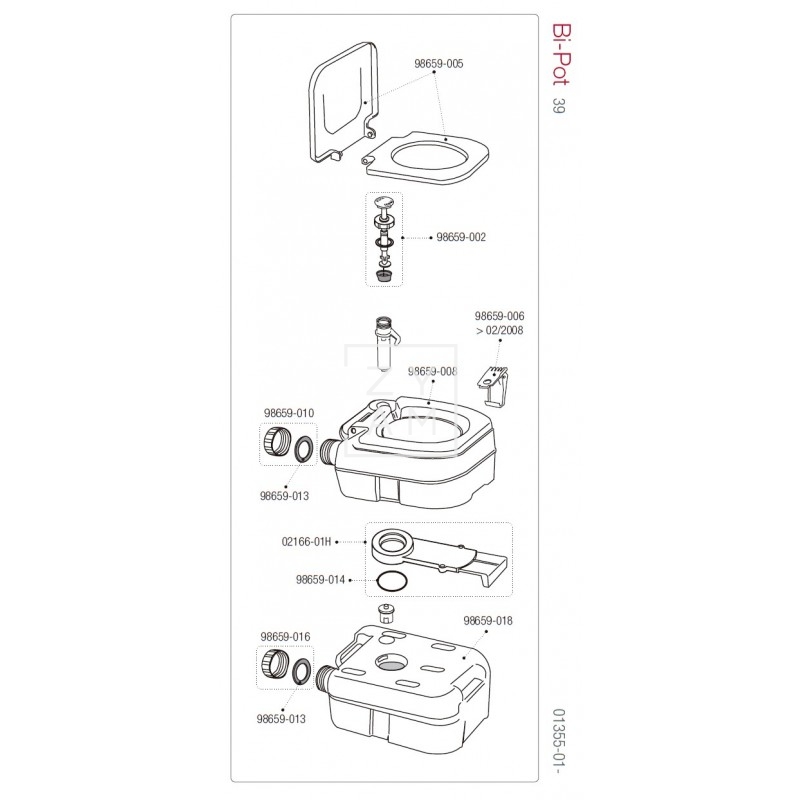 WC PORTATIL FIAMMA BI-POT 39 20L